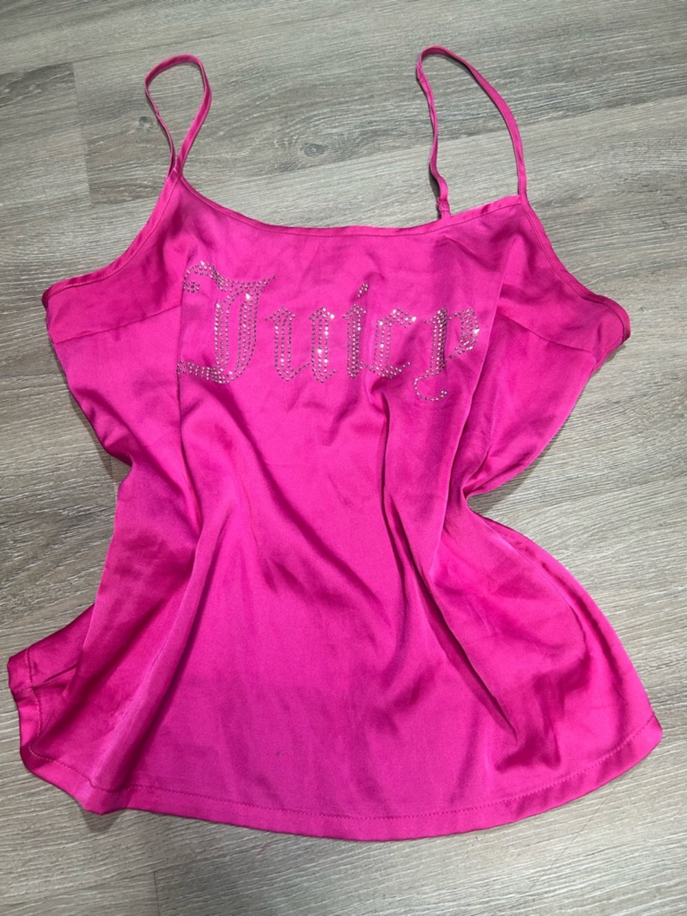Magenta pink juicy couture rhinestone sleep top Sz S